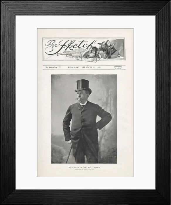 Framed Print : Samuel Ward McAllister (1827 - 1895), arbiter and social commentator, United States and Europe. Renowned for his published commentary on social class and customs, Society as I have found it, subtitled The Cuisine Framed Print : Samuel Ward McAllister (1827 - 1895), arbiter and social commentator, United States and Europe. Renowned for his published commentary on social class and customs, Society as I have found it, subtitled The Cuisine