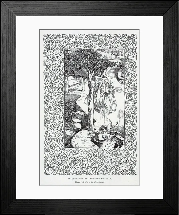 Framed Print : Laurence Housman, illustrator, A Farm in Fairyland