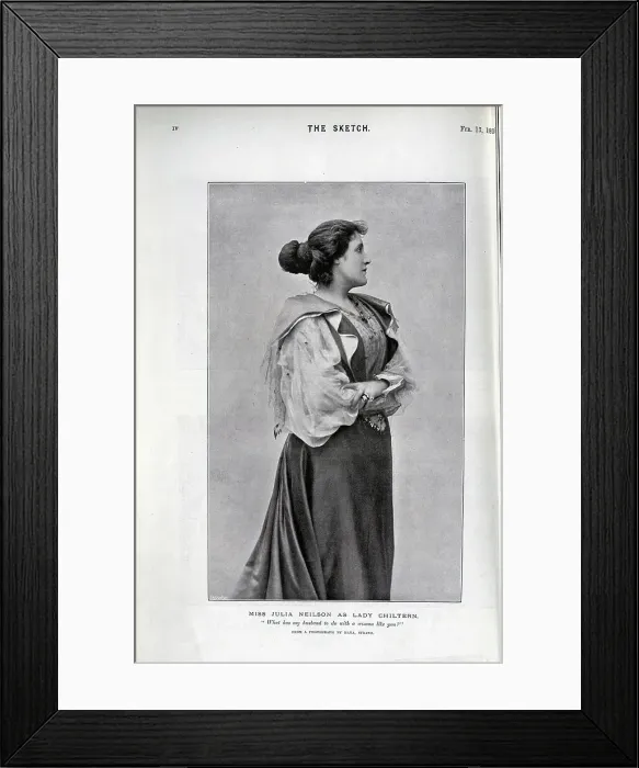 Framed Print : Julia Neilson, actress, as Lady Chiltern, an Ideal Husband Framed Print : Julia Neilson, actress, as Lady Chiltern, an Ideal Husband