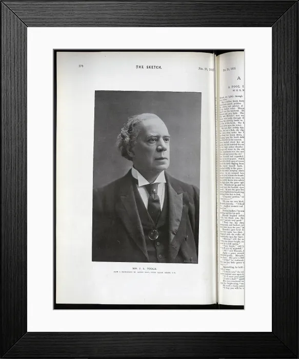 Framed Print : John Lawrence (J. L. ) Toole, actor, studio portrait Framed Print : John Lawrence (J. L. ) Toole, actor, studio portrait
