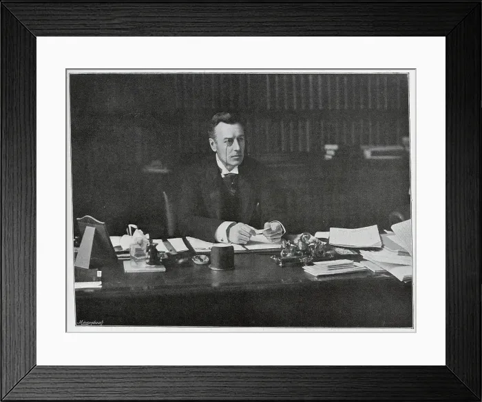 Framed Print : Joseph Chamberlain in Study