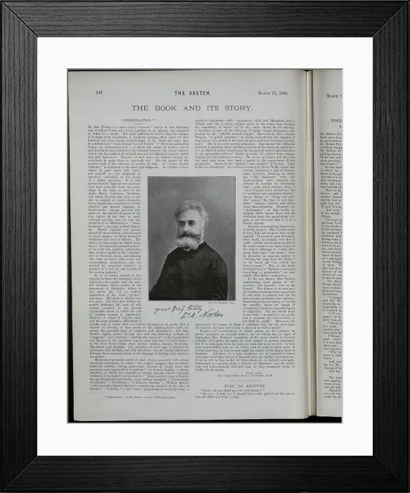 Framed Print : Dr Max Nordau, author, autograph portrait Framed Print : Dr Max Nordau, author, autograph portrait