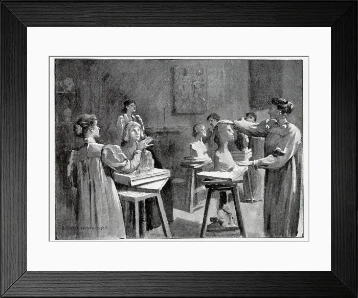 Framed Print : Slade Art School, women sculptors Framed Print : Slade Art School, women sculptors