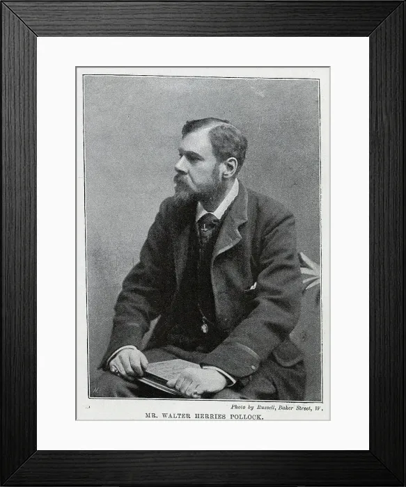 Framed Print : Walter Herries Pollock, journalist, seated studio portrait Framed Print : Walter Herries Pollock, journalist, seated studio portrait