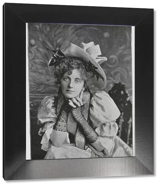 Lena Ashwell, actress, studio portrait in hat and gloves