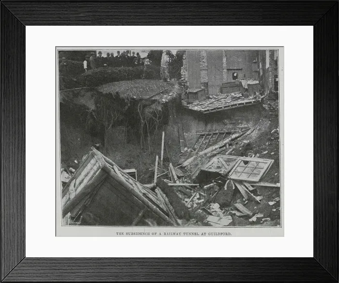Framed Print : Subsidence of Railway Tunnel at Guildford Framed Print : Subsidence of Railway Tunnel at Guildford