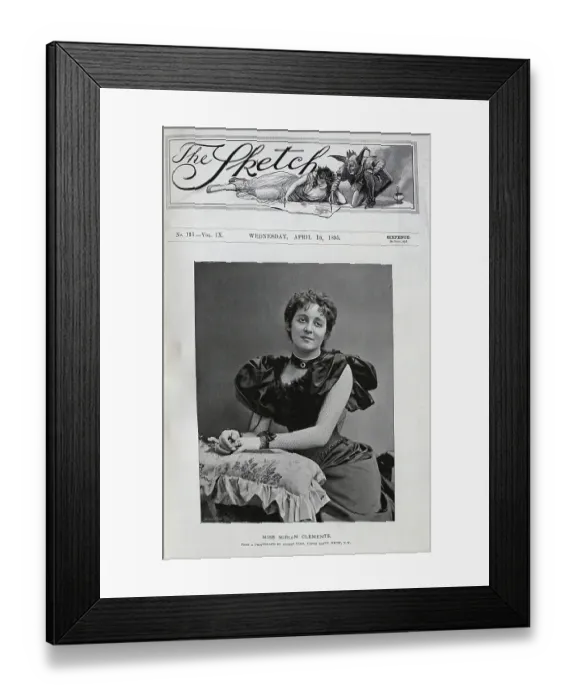 Framed Print : Miriam Clements, actress, studio portrait in corseted gown Framed Print : Miriam Clements, actress, studio portrait in corseted gown