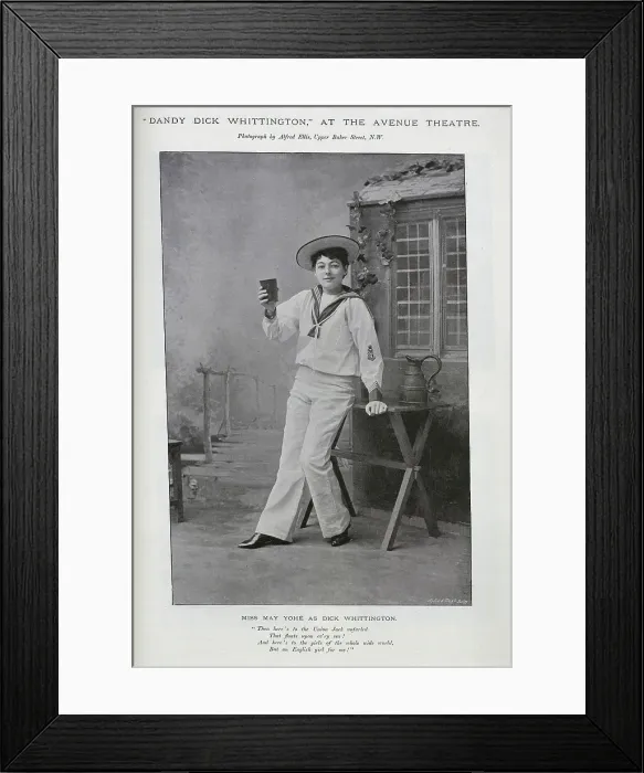 Framed Print : May Yohe, actress and singer, as Dick Whittington Framed Print : May Yohe, actress and singer, as Dick Whittington