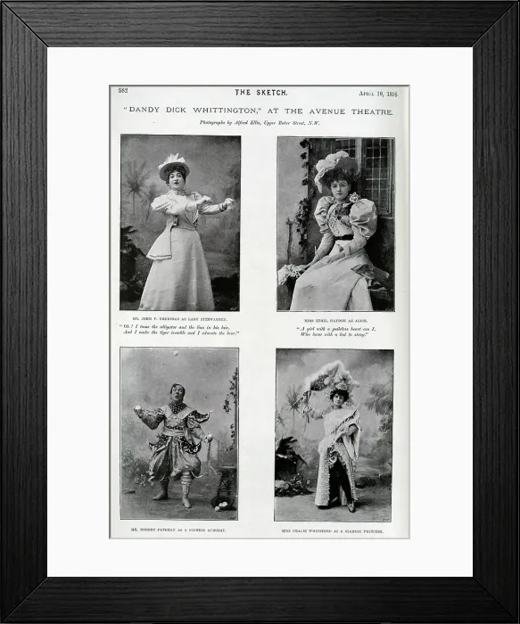 Framed Print : Dandy Dick Whittington, four roles Framed Print : Dandy Dick Whittington, four roles