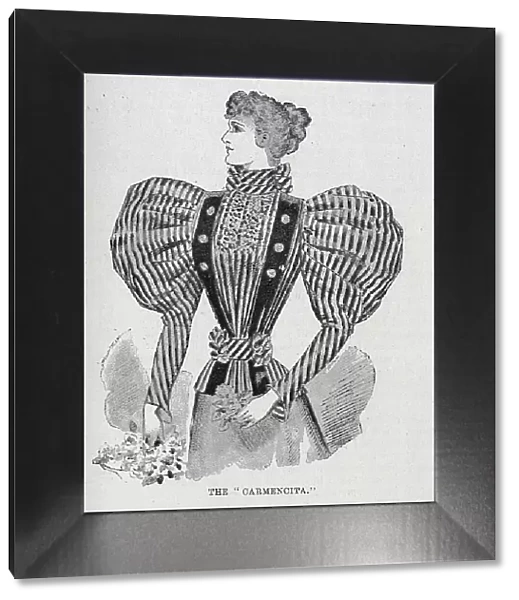 Illustration of the Carmencita blouse or bodice
