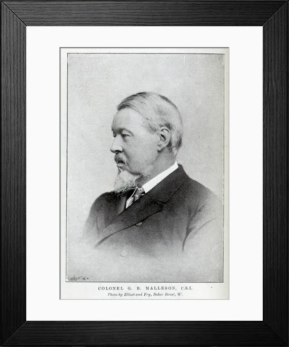 Framed Print : Colonel G B Malleson, studio portray Framed Print : Colonel G B Malleson, studio portray