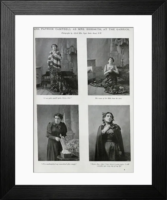Framed Print : Mrs Patrick Campbell, actress, four theatrical portraits Framed Print : Mrs Patrick Campbell, actress, four theatrical portraits