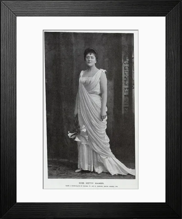 Framed Print : Hetty Hamer, actress, theatrical studio portrait Framed Print : Hetty Hamer, actress, theatrical studio portrait