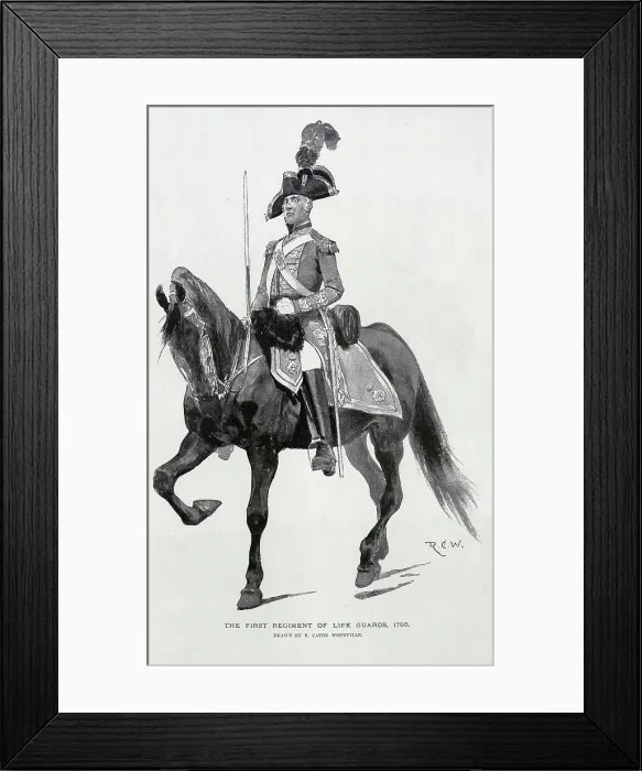 Framed Print : First Regiment of Life Guards, Illustration by R C W Framed Print : First Regiment of Life Guards, Illustration by R C W