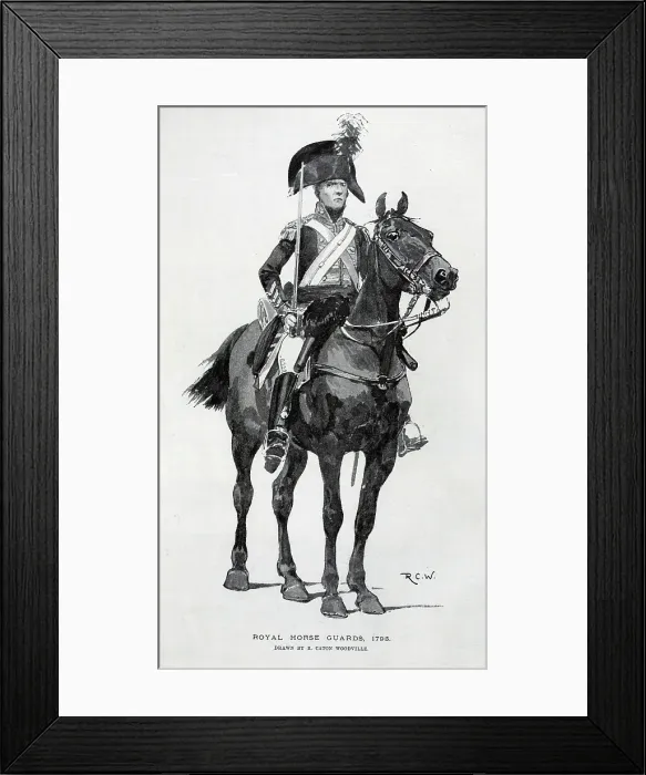 Framed Print : First Regiment of Life Guards, Illustration by R C W Framed Print : First Regiment of Life Guards, Illustration by R C W