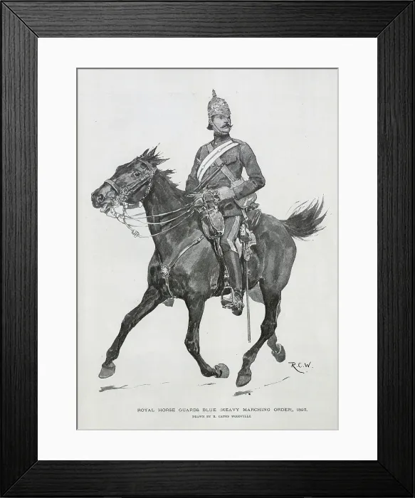 Framed Print : First Regiment of Life Guards Blue, Illustration by R C W Framed Print : First Regiment of Life Guards Blue, Illustration by R C W