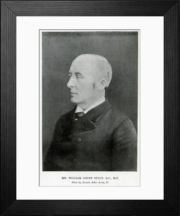 Framed Print : William Court Gully, QC, MP, Liberal politician Framed Print : William Court Gully, QC, MP, Liberal politician