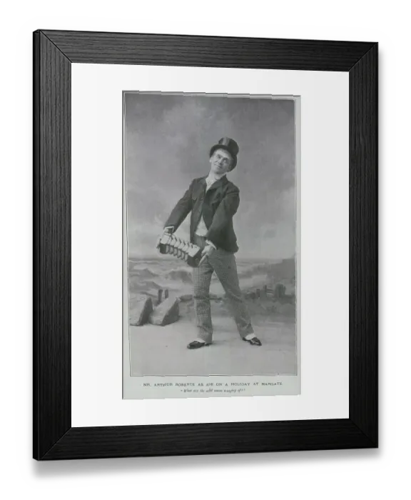 Framed Print : Arthur Roberts, actor, as Gentleman Joe at Margate Framed Print : Arthur Roberts, actor, as Gentleman Joe at Margate