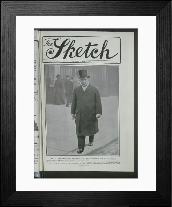 Framed Print : Horatio Bottomley, outdoor photograph, top hat and overcoat Framed Print : Horatio Bottomley, outdoor photograph, top hat and overcoat
