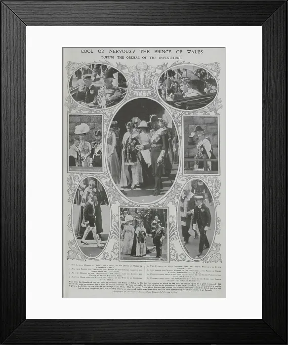 Framed Print : Prince of Wales investiture, eight reportage photographs Framed Print : Prince of Wales investiture, eight reportage photographs