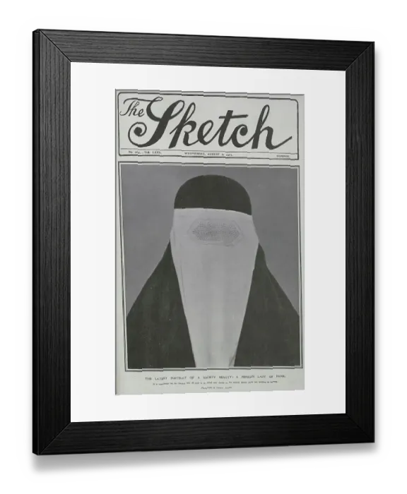 Framed Print : Photograph of Persian woman wearing full veil or burkha Framed Print : Photograph of Persian woman wearing full veil or burkha