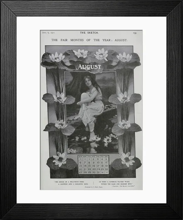 Framed Print : The fair months of the year: August Framed Print : The fair months of the year: August