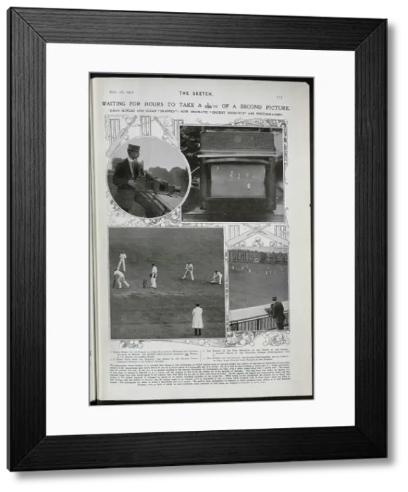 Framed Print : Photographs showing how cricket is photographed Framed Print : Photographs showing how cricket is photographed