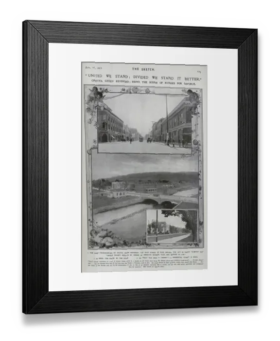 Framed Print : Photographs of street scenes in Reno, United States Framed Print : Photographs of street scenes in Reno, United States
