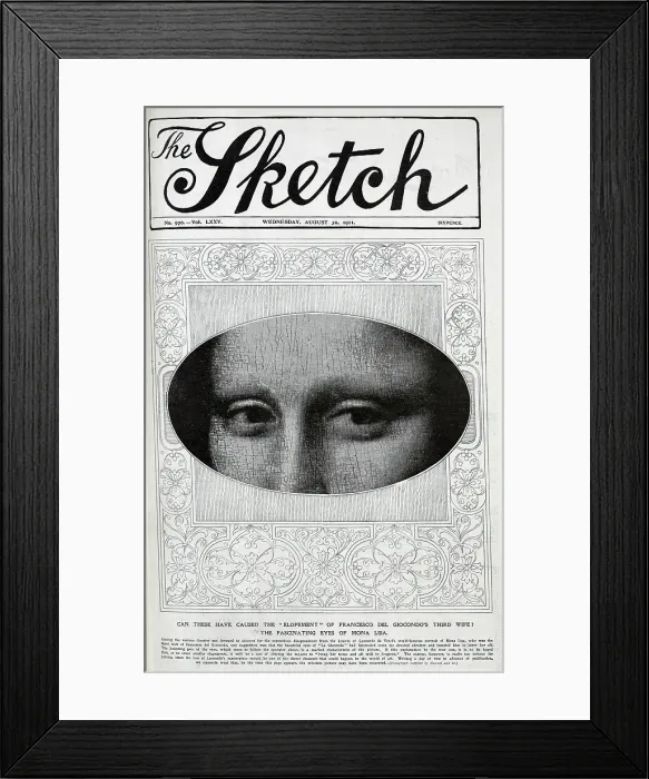 Framed Print : Mona Lisa, vignette photograph of Mona Lisa's eyes