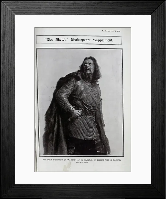 Framed Print : Macbeth, At His Majesty's Theatre, theatrical portrait Framed Print : Macbeth, At His Majesty's Theatre, theatrical portrait