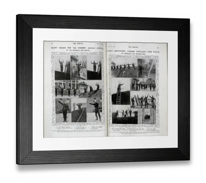 Framed Print : Edinburgh Fire Brigade - silent hand and arm signals Framed Print : Edinburgh Fire Brigade - silent hand and arm signals