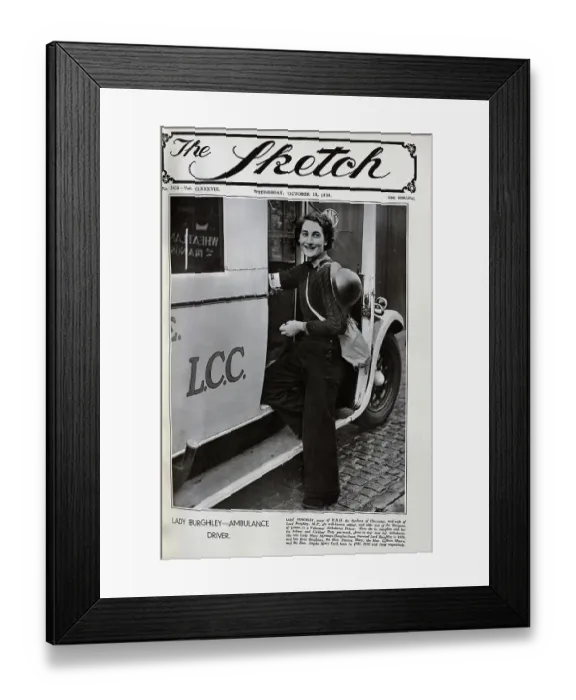 Framed Print : Lady Burghley, Ambulance Driver