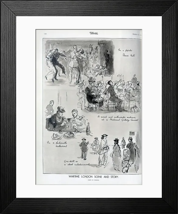 Framed Print : Wartime London Scenes, by Topolski Framed Print : Wartime London Scenes, by Topolski