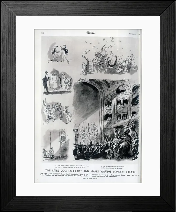 Framed Print : Wartime London theatre scenes, by Topolski Framed Print : Wartime London theatre scenes, by Topolski