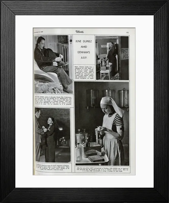 Framed Print : June Duprez, actress, on set, Denham Studios Framed Print : June Duprez, actress, on set, Denham Studios
