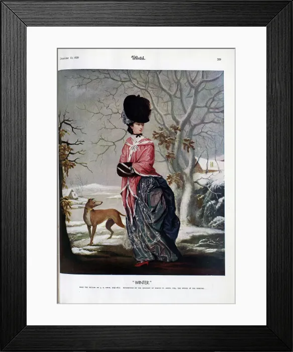 Framed Print : Illustration, Winter, from the picture by artist Js Smith Framed Print : Illustration, Winter, from the picture by artist Js Smith