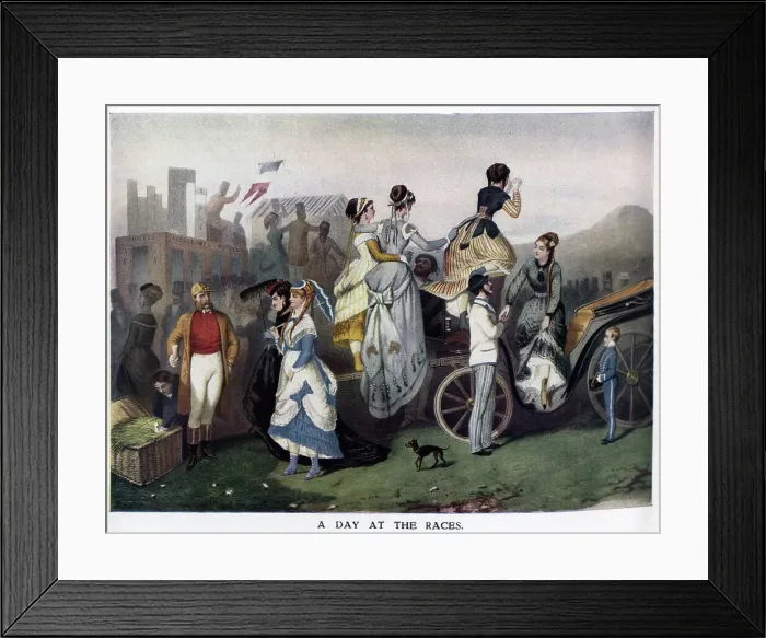 Framed Print : Illustration, A Day at the Races Framed Print : Illustration, A Day at the Races