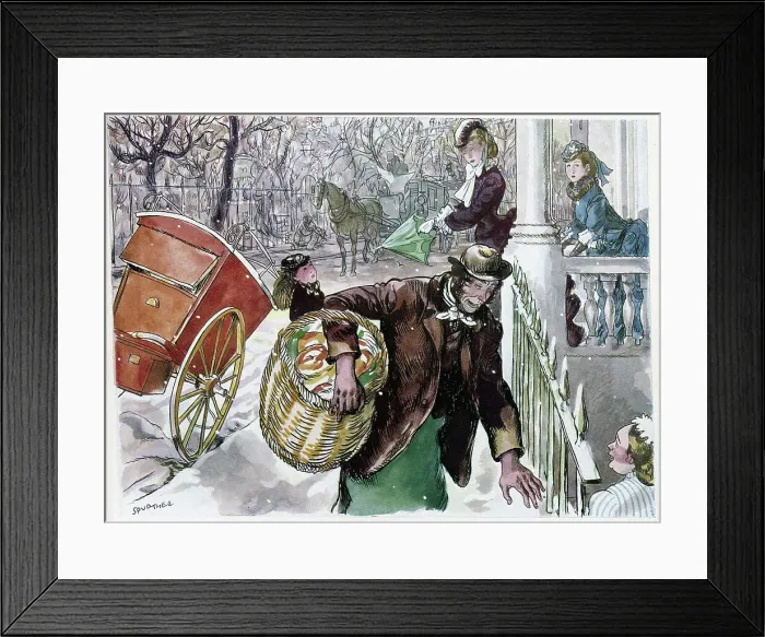 Framed Print : Great-grandmama sees the Baker call for orders,s Spurrier Framed Print : Great-grandmama sees the Baker call for orders,s Spurrier