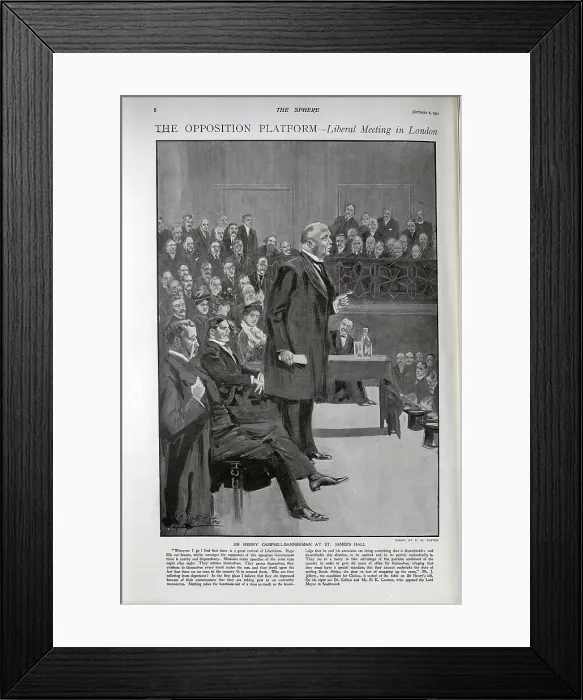 Framed Print : Liberal meeting in London, St James's Hall Framed Print : Liberal meeting in London, St James's Hall