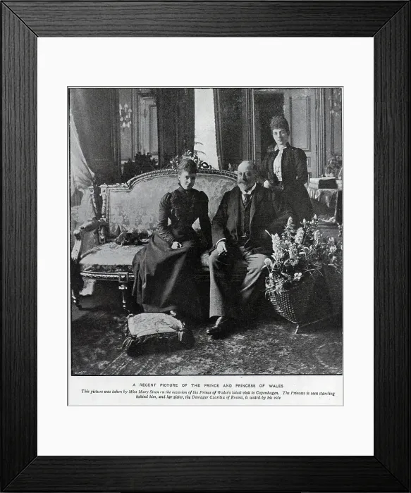Framed Print : The Prince and Princess of Wales and Dowager of Russia Framed Print : The Prince and Princess of Wales and Dowager of Russia