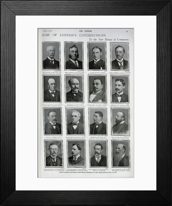 Framed Print : Members of the new house of commons 1900 Framed Print : Members of the new house of commons 1900