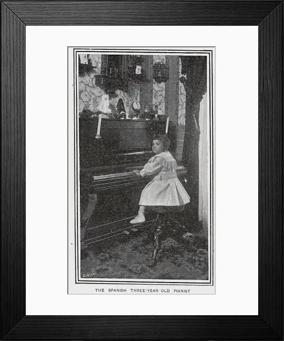 Framed Print : Three year old Spanish pianist Framed Print : Three year old Spanish pianist