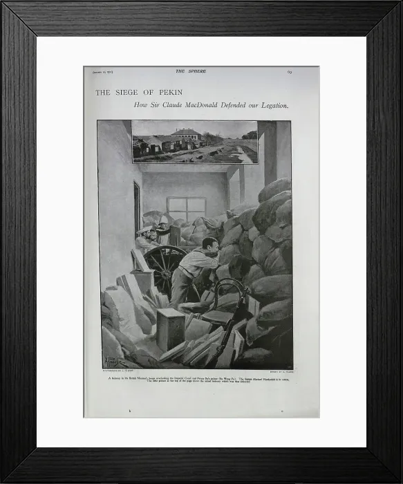 Framed Print : The British Marines Nordenfelt in action Framed Print : The British Marines Nordenfelt in action