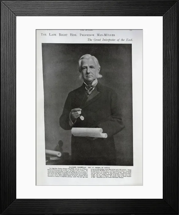 Framed Print : Portrait of Professor Max Muller Framed Print : Portrait of Professor Max Muller