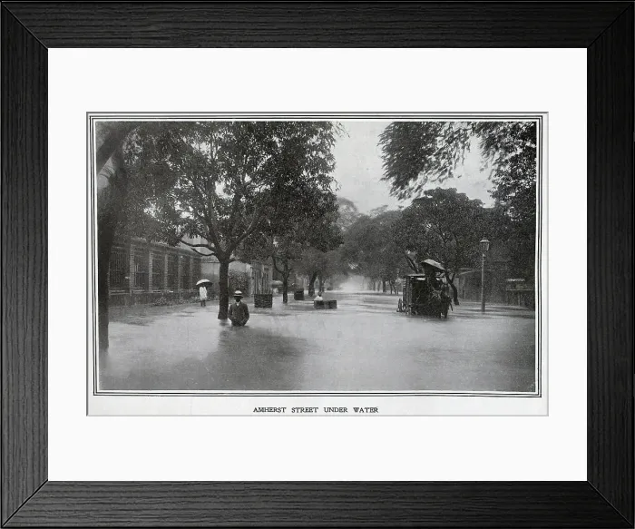 Framed Print : Flooding of Calcutta streets Framed Print : Flooding of Calcutta streets