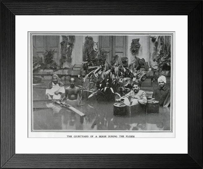 Framed Print : Flooding of Calcutta houses Framed Print : Flooding of Calcutta houses