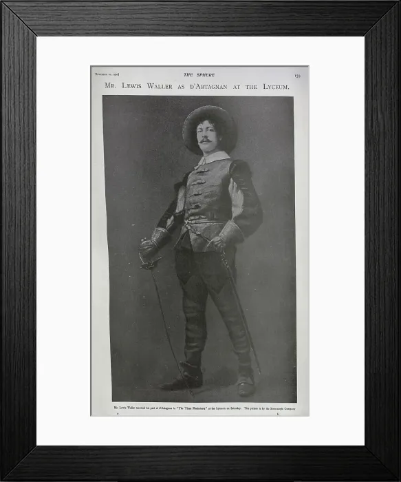 Framed Print : Mr Waller dressed at d'Artagnan Framed Print : Mr Waller dressed at d'Artagnan