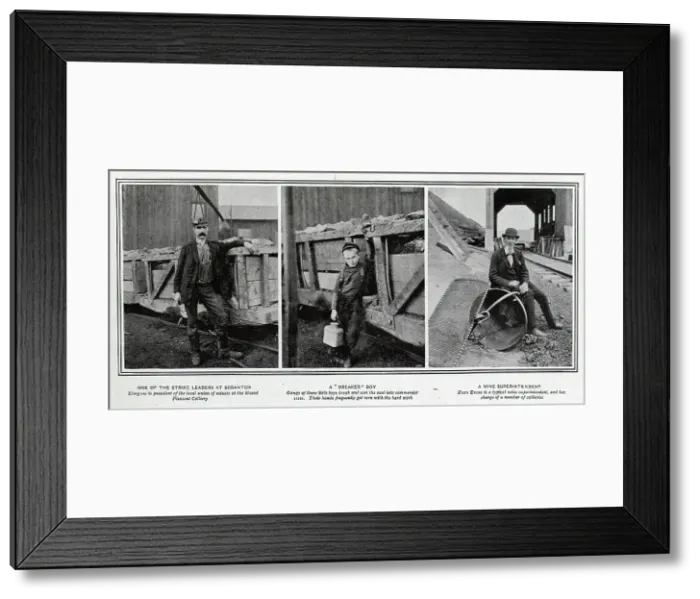Framed Print : Three mine workers in America Framed Print : Three mine workers in America