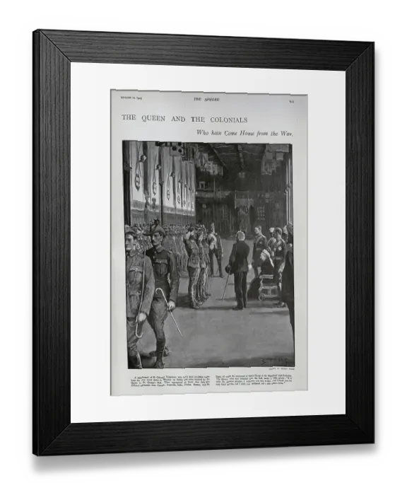 Framed Print : Queen Victoria meeting colonial volunteers Framed Print : Queen Victoria meeting colonial volunteers