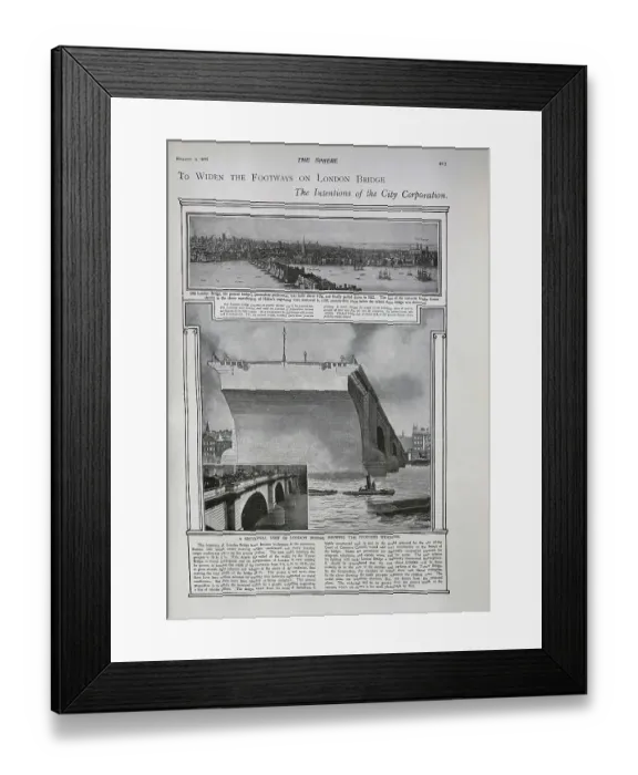 Framed Print : Proposed plans to widen London Bridge Framed Print : Proposed plans to widen London Bridge